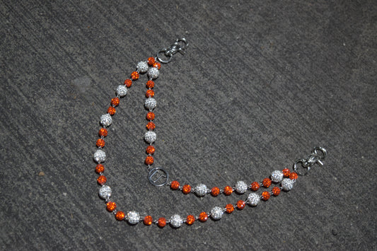 Crystal Beaded Wallet Chain – Orange