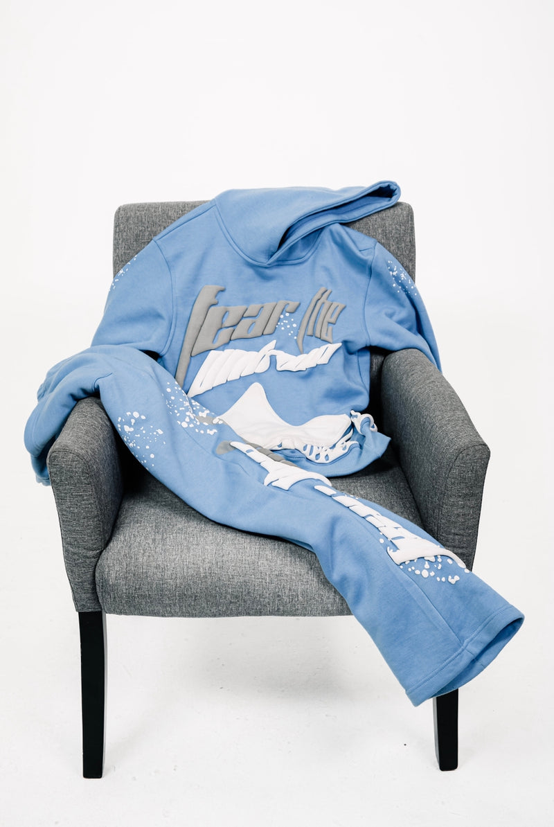 Blue "Fear the Unkwn" sweatsuit