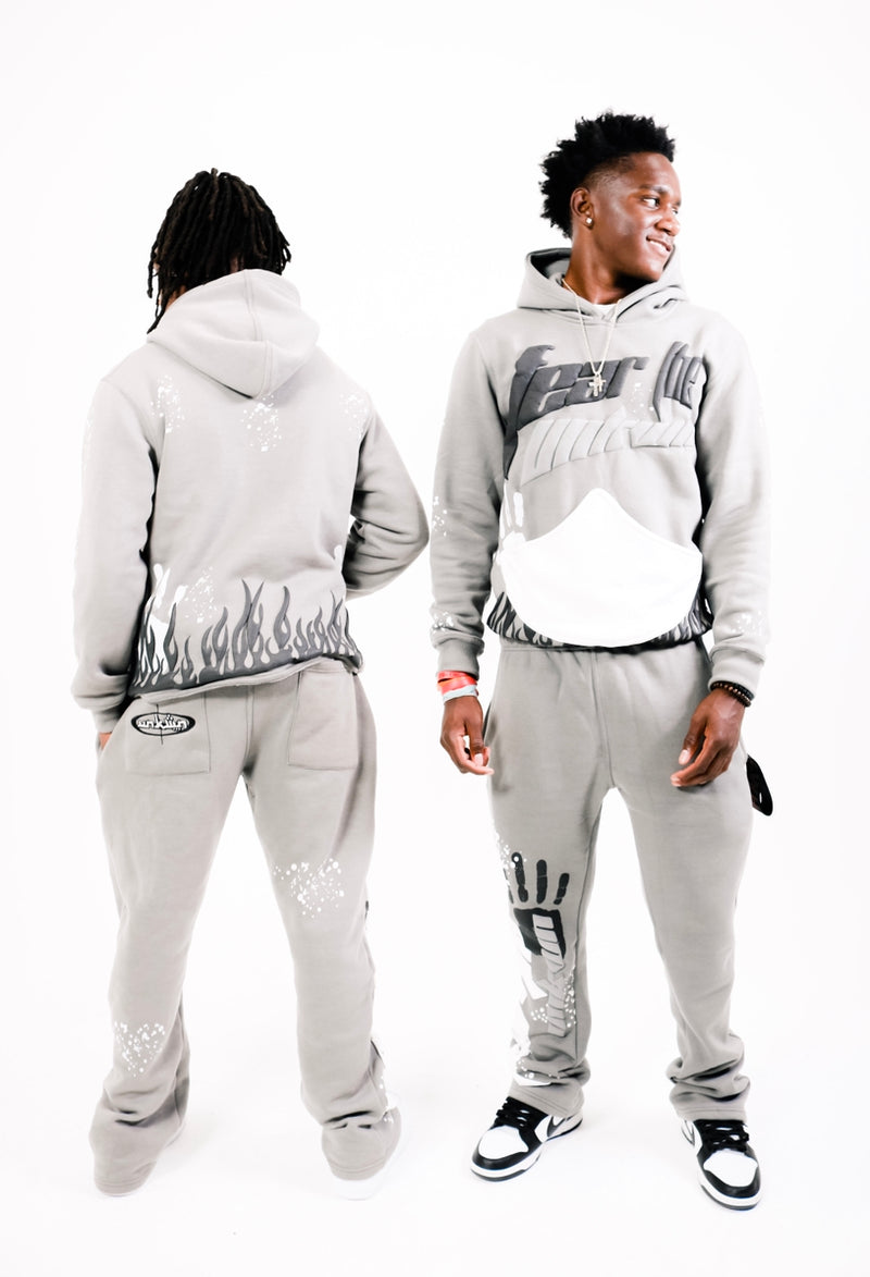 Grey "Fear the Unkwn" sweatsuit